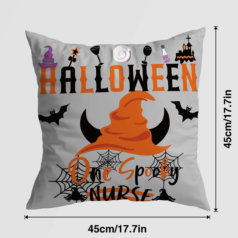 Halloween Spooky Pumpkin Pillow Cover