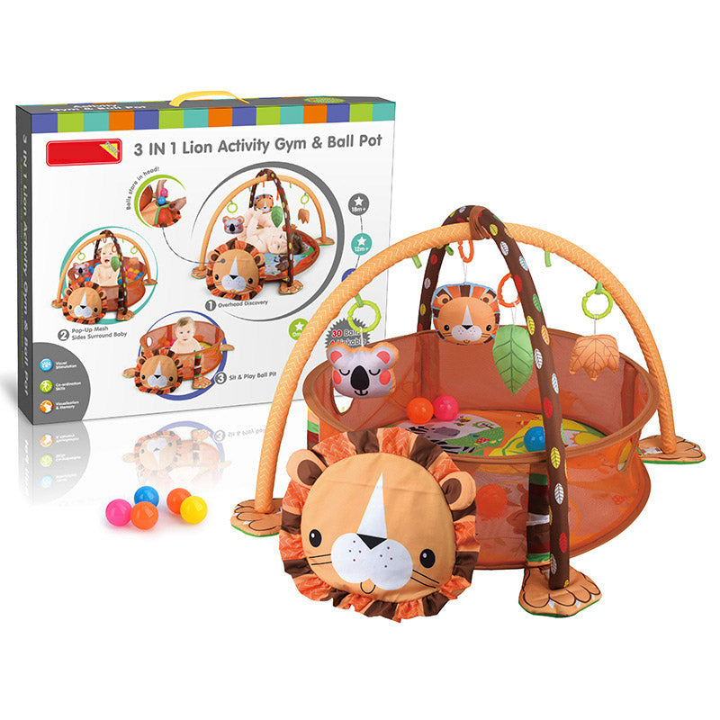 Multifunctional Baby Play Mat w/ Gym Frame & Toys