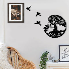 Tree of Life Metal Wall Art w/ Birds