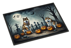 Akita Halloween Welcome Mat