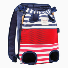 Striped Mesh Travel Dog Backpack