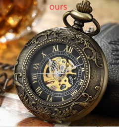 Vintage Bronze Quartz Mechanical Pocket Watch