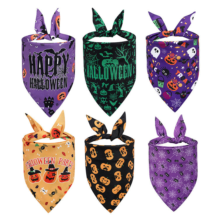 Halloween Triangle Scarfs for Pets