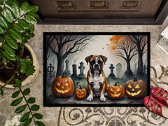 Haunted Boxer Hound Greeter Mat