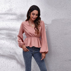 Elegant Casual Shirt w/ Lantern Sleeves