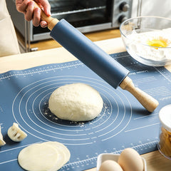 Thick Non-Slip Rolling Pin w/ Large Non-Stick Mat