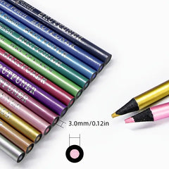 12 Colors Metallic Colored Pencils Set