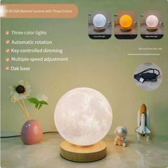 3D Moon Lamp w/ Wooden Base Night Light