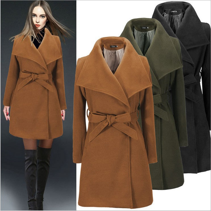 Stylish Long Woolen Coat