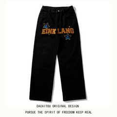 Men's Retro American Hip-Hop Wide Leg Jeans