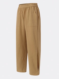 Cotton Linen Casual Wide-leg Trousers