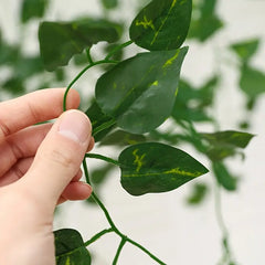 12pcs Artificial Green Leaf Hanging Vine