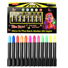 Glow-in-the-Dark Face Paint Crayon Set