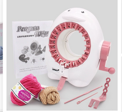 Kids DIY Knitting Machine w/ Penguin Counter