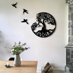 Tree of Life Metal Wall Art w/ Birds