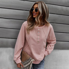 Long-Sleeved Round Neck Pullover Sweater
