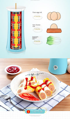 Automatic Egg Roll Maker & Mini Steamer Machine