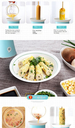 Automatic Egg Roll Maker & Mini Steamer Machine