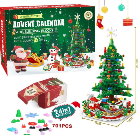 Christmas Countdown Advent Callendar Building Blocks