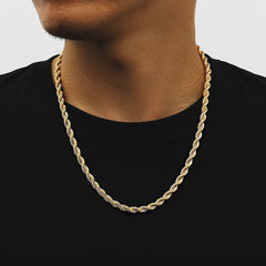 18K Gold-Plated Stainless-Steel Twist Chain Necklace