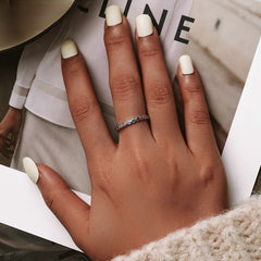 S925 Silver Colorful Zircon Rainbow Ring