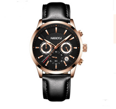 Stylish Black Gold Steel Sports Watch