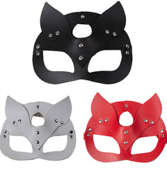 Halloween Festival Fox Leather Mask w/ Rhinestones