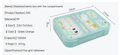 Cute Japanese Plastic Bento Lunch Box with Utensils