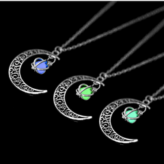 Glow-in-the-Dark Moon Necklace
