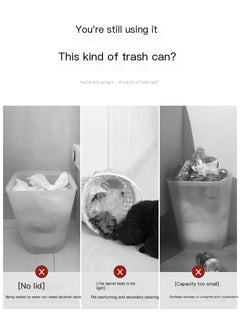 Nordic Style High Foot Trash Can for Home & Hotel