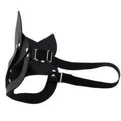 Halloween Festival Fox Leather Mask w/ Rhinestones