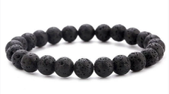 Elastic Beaded Bracelet w/ Natural Tiger Eye Stones