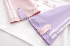 Casual Wide-Cuff Fleece Sweatshirt