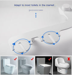 Ultra-Thin Battery-Free Bidet w/ Dual Nozzles