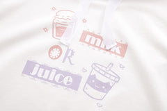 Casual Wide-Cuff Fleece Sweatshirt