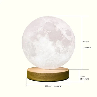 3D Moon Lamp w/ Wooden Base Night Light