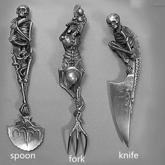 Funny Halloween Knife, Fork, and Spoon Set
