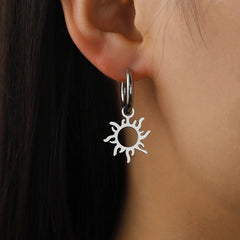 Sunflower Earrings in Stainless Steel