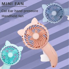 Lovely Cat Hand Press Mini Fan