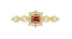 S925 Silver Gold Plated Natural Garnet Ring