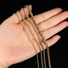 18K Gold-Plated Stainless-Steel Twist Chain Necklace