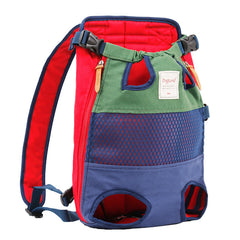 Striped Mesh Travel Dog Backpack