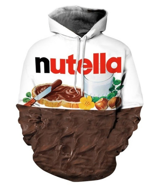 3D Printed Nutella Fashion Hoodies
