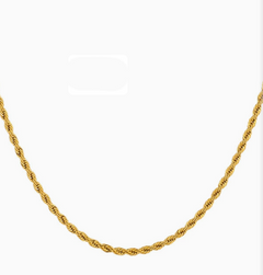 18K Gold-Plated Stainless-Steel Twist Chain Necklace