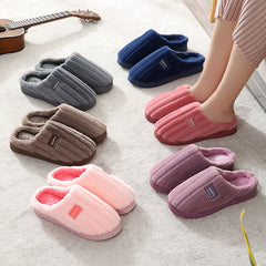 Cozy Cotton Plush Slippers for Home Use