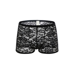 Men's Lace Pattern Mesh Briefs