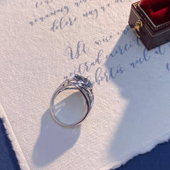 Elegant Amethyst Geometric Ring
