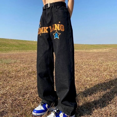 Men's Retro American Hip-Hop Wide Leg Jeans