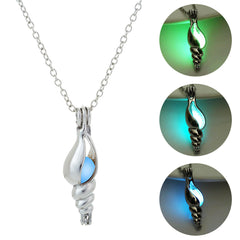 Glowing Shell Pendant Necklace