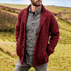 Solid Color Long Sleeve Knit Cardigan
